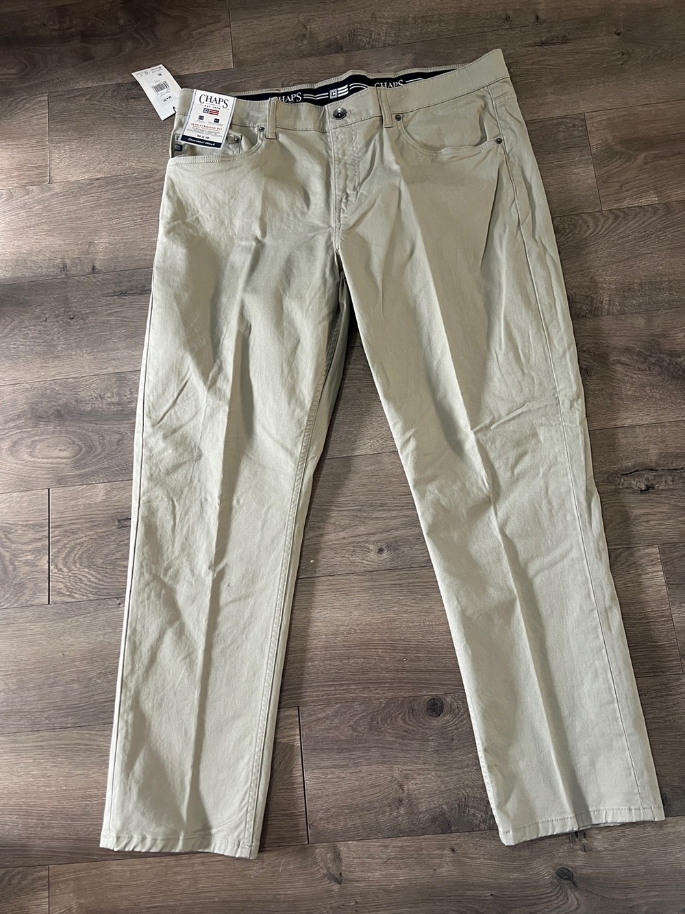 Chaps 5 Pocket Slim Straight Twill Pants Size 38 X 30 New